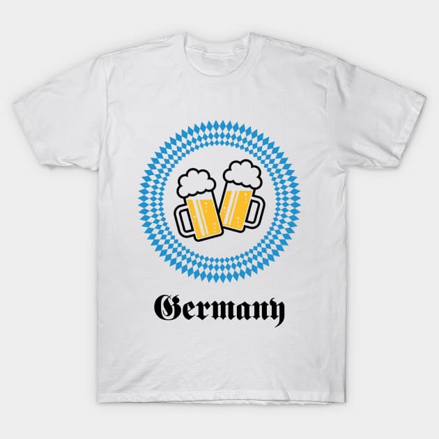 GERMANY 2 BEER (BAVARIA GERMANY) T-Shirt by MrFaulbaum